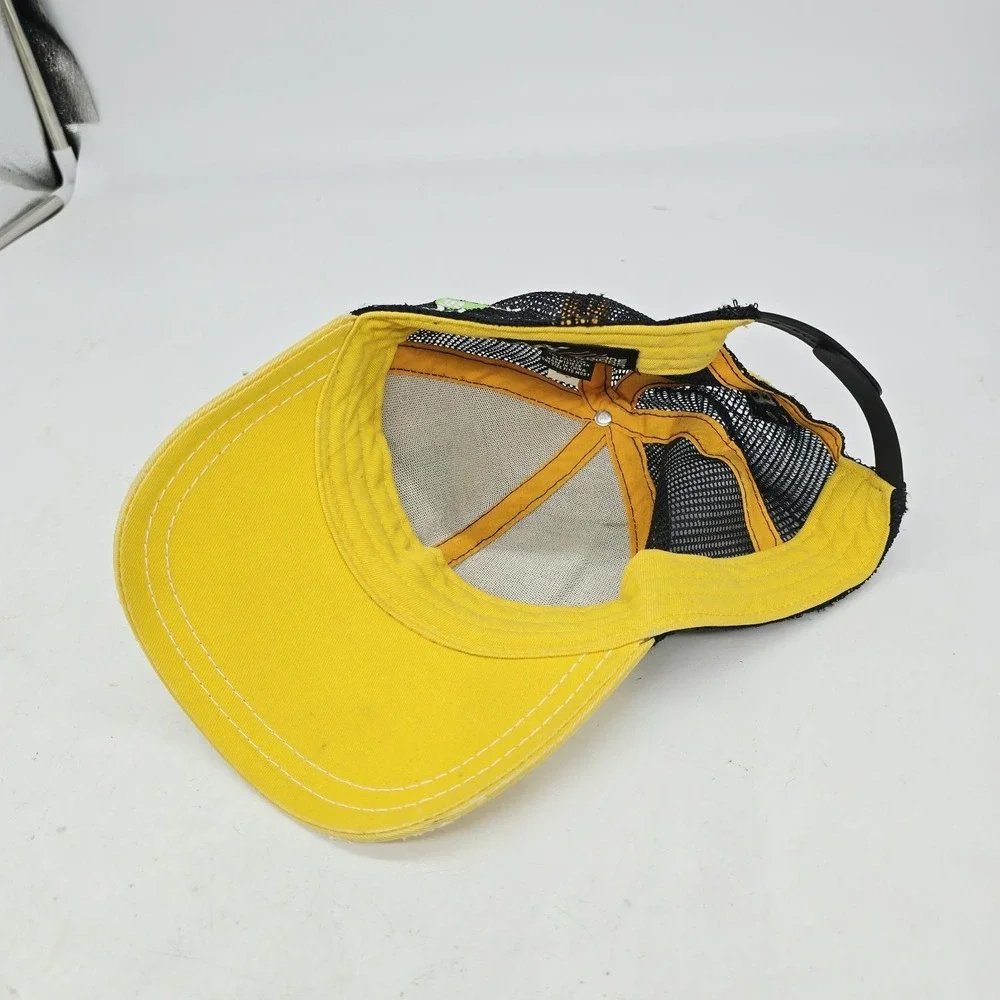 Kyle Busch Trucker Hat Nascar M&M's Racing‎ Mesh Back Yellow Wings Y2K Studded